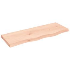 Étagère murale 80x30x(2-4) cm bois de chêne massif non traité