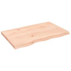 Étagère murale 80x50x(2-4)cm bois de chêne massif non traité