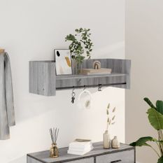 Étagère murale sonoma gris 100x35x30,5 cm bois ingénierie