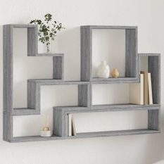 Étagère murale sonoma gris 96x12x64 cm bois d'ingénierie