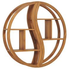 Étagère murale Yin Yang 100x20x100 cm Bois de teck massif