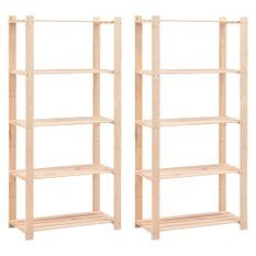 Étagères de rangement à 5 niveaux 2 pcs 80x38x170 cm 250 kg