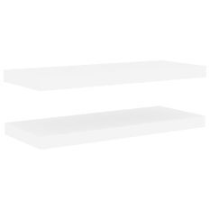 Étagères flottantes 2 pcs Chêne et blanc 60x23,5x3,8 cm MDF