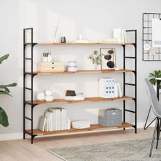 Étagères flottantes 4 pcs 160x30x2 cm acacia massif à l'huile