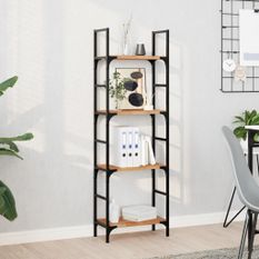 Étagères flottantes 4 pcs 40x20x2 cm acacia massif à l'huile