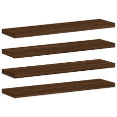 Étagères murales 4 pcs chêne marron 40x10x1,5cm bois ingénierie