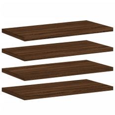 Étagères murales 4 pcs chêne marron 40x20x1,5cm bois ingénierie