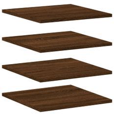 Étagères murales 4 pcs chêne marron 40x40x1,5cm bois ingénierie