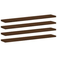 Étagères murales 4 pcs chêne marron 60x10x1,5cm bois ingénierie