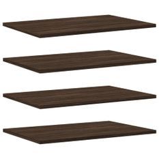 Étagères murales 4 pcs chêne marron 60x40x1,5cm bois ingénierie