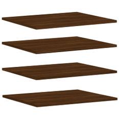 Étagères murales 4 pcs chêne marron 60x50x1,5cm bois ingénierie