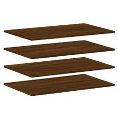 Étagères murales 4 pcs chêne marron 80x50x1,5cm bois ingénierie