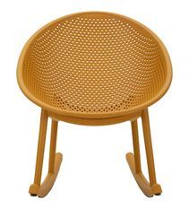 Fauteuil à bascule moutarde pour intérieur et extérieur Ibiza