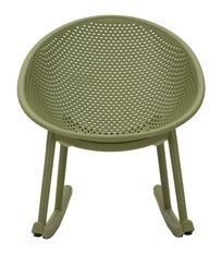 Fauteuil à bascule vert pour intérieur et extérieur Ibiza