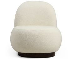 Fauteuil arrondi tissu à bouclettes Mouelow