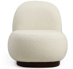 Fauteuil arrondi tissu à bouclettes Mouelow