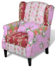 Fauteuil avec design de patchwork Tissu 2