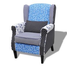 Fauteuil avec design de patchwork Tissu