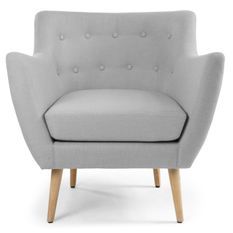 Fauteuil bergère Tissu Gris