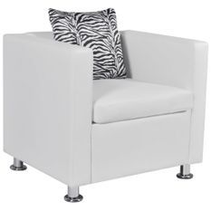 Fauteuil Blanc Similicuir 3