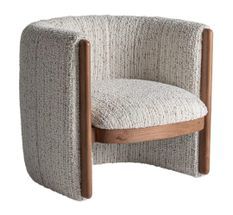 Fauteuil club LINEA tissu à bouclette – Le confort enveloppant