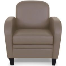 Fauteuil club taupe Mido