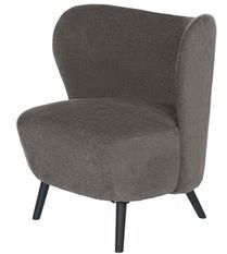 Fauteuil confortable tissu gris foncé Korta 75 cm