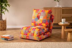 Fauteuil convertible multipositions patchwork Talya 60 cm