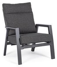 Fauteuil de jardin aluminium avec coussins Keman - Lot de 2