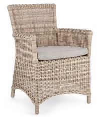 Fauteuil de jardin tressages fibres synthétiques beige Guliver