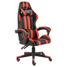 Fauteuil de jeux vidéo Noir et rouge Similicuir