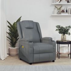 Fauteuil de massage Anthracite Similicuir