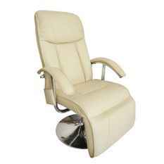 Fauteuil de massage Blanc crème Similicuir