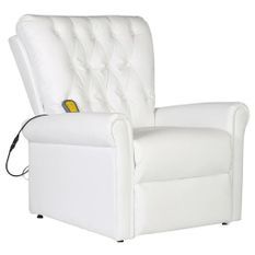 Fauteuil de massage Blanc Similicuir