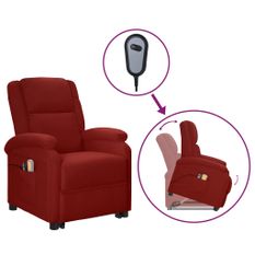 Fauteuil de massage électrique Bordeaux Similicuir