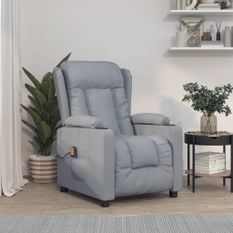 Fauteuil de massage Gris clair Tissu