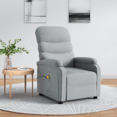 Fauteuil de massage Gris clair Tissu