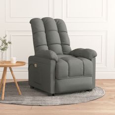 Fauteuil de massage Gris foncé Tissu