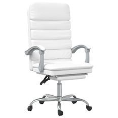 Fauteuil de massage inclinable de bureau Blanc Similicuir