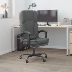 Fauteuil de massage inclinable de bureau Gris foncé Tissu