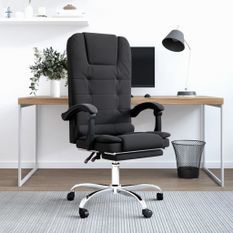 Fauteuil de massage inclinable de bureau Noir Velours