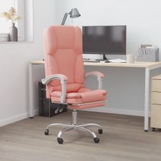 Fauteuil de massage inclinable de bureau Rose Similicuir