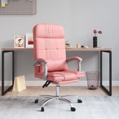 Fauteuil de massage inclinable de bureau Rose Similicuir