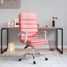 Fauteuil de massage inclinable de bureau Rose Similicuir