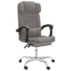 Fauteuil de massage inclinable de bureau Taupe Tissu 3