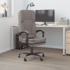 Fauteuil de massage inclinable de bureau Taupe Tissu 2