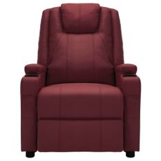 Fauteuil de massage inclinable électrique Bordeaux Similicuir Kifa