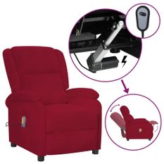Fauteuil de massage inclinable électrique Bordeaux Velours