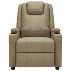 Fauteuil de massage inclinable électrique Cappuccino Similicuir Kifa