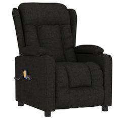 Fauteuil de massage inclinable électrique Noir Tissu 7